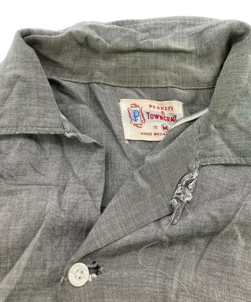 TOWN CRAFT（タウンクラフト）TOWN CRAFT (タウンクラフト) 50s-60s ループカラーレーヨンシャツ グレー サイズ:Mの古着・服飾アイテム