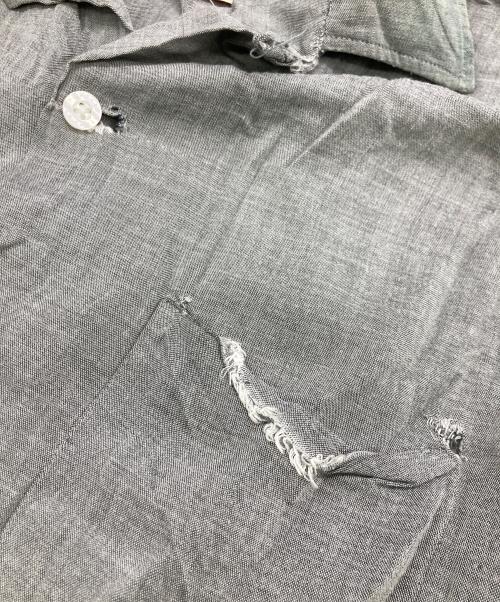 TOWN CRAFT（タウンクラフト）TOWN CRAFT (タウンクラフト) 50s-60s ループカラーレーヨンシャツ グレー サイズ:Mの古着・服飾アイテム
