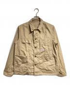 ATLAST & COアットラスト）の古着「ヘリンボーン カバーオール ジャケット/Herringbone Coverall Jacket」｜ベージュ