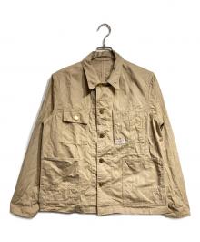 ATLAST & CO（アットラスト）の古着「ヘリンボーン カバーオール ジャケット/Herringbone Coverall Jacket」｜ベージュ