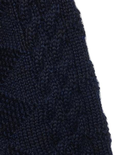 BUTCHER PRODUCTS（ブッチャープロダクツ）BUTCHER PRODUCTS (ブッチャープロダクツ) ハイネックケーブルニット/Cable-knit high neck sweater  ネイビー サイズ:42の古着・服飾アイテム