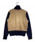 BUTCHER PRODUCTS (ブッチャープロダクツ) 2トーン ハーフジップ ウールニット/Half-zip wool knit ネイビー×ベージュ サイズ:42：40000円