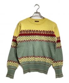 BUTCHER PRODUCTS（ブッチャープロダクツ）の古着「JAGGED KNIT/ジャギドニット」｜イエロー