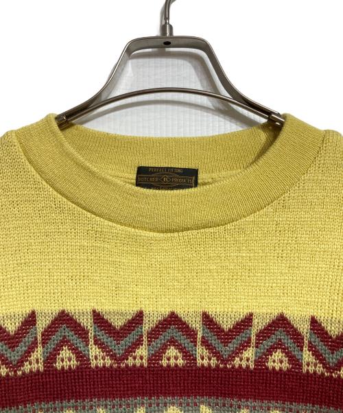 BUTCHER PRODUCTS（ブッチャープロダクツ）BUTCHER PRODUCTS (ブッチャープロダクツ) JAGGED KNIT/ジャギドニット イエロー サイズ:40の古着・服飾アイテム