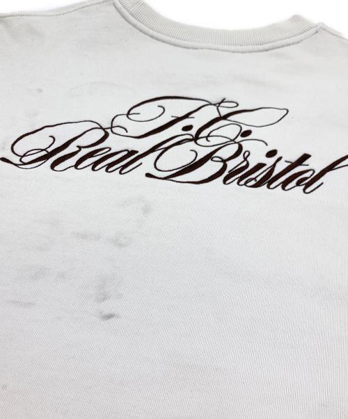 F.C.Real Bristol（エフシーレアルブリストル）F.C.Real Bristol (エフシーレアルブリストル) SCRIPT CREWNECK SWEAT ベージュ サイズ:Ｌの古着・服飾アイテム