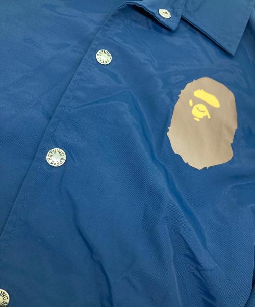 A BATHING APE（アベイシングエイプ）A BATHING APE (アベイシングエイプ) APE HEAD コーチジャケット ネイビー サイズ:	SIZE Lの古着・服飾アイテム