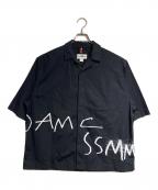 OAMCオーエーエムシー）の古着「スプレーロゴシャツ / Spray logo shirt」｜ブラック