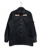 RAF SIMONSラフシモンズ）の古着「Slim Fit Denim Shirt/スリムフィットデニムシャツ」｜ブラック