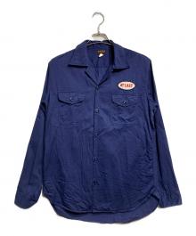 ATLAST & CO（アットラスト）の古着「オープンカラーワークシャツ/Open collar work shirt」｜ネイビー
