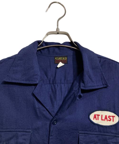 ATLAST & CO（アットラスト）ATLAST & CO (アットラスト) オープンカラーワークシャツ/Open collar work shirt ネイビー サイズ:15 1/2の古着・服飾アイテム