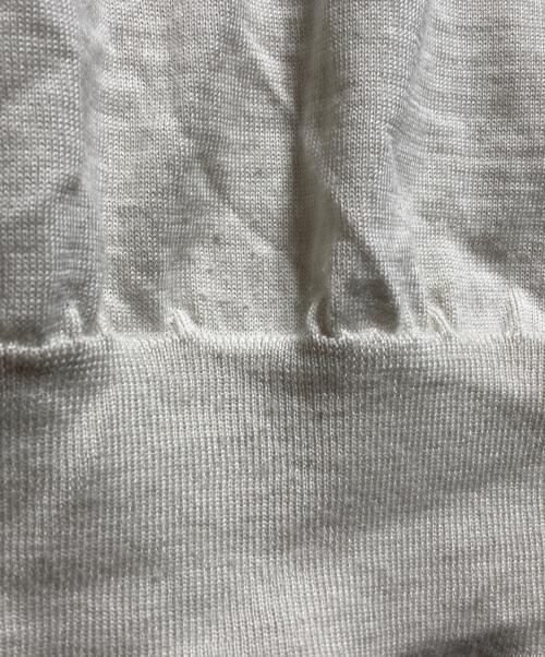 BATONER（バトナ―）BATONER (バトナ―) Essential SUPERIOR HIGH GAUGE MERINO V CARDIGAN ベージュ サイズ:2の古着・服飾アイテム