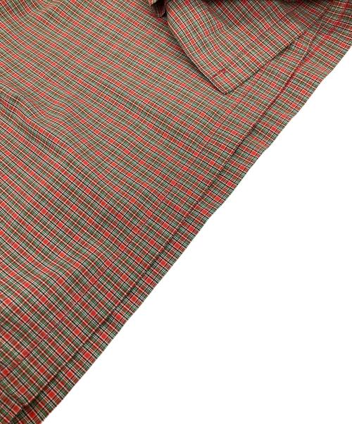 SUPREME（シュプリーム）Supreme (シュプリーム) plaid s/s shirt レッド×グリーン サイズ:	SIZE Lの古着・服飾アイテム