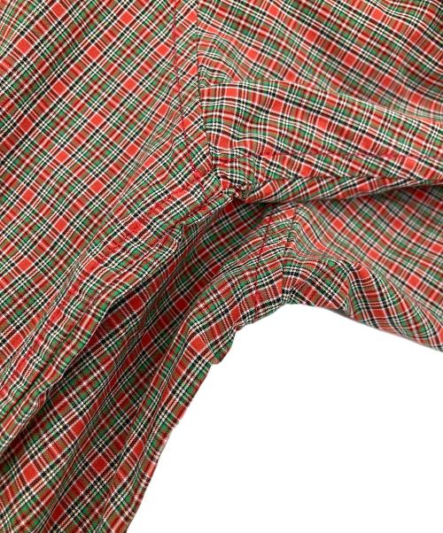 SUPREME（シュプリーム）Supreme (シュプリーム) plaid s/s shirt レッド×グリーン サイズ:	SIZE Lの古着・服飾アイテム