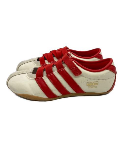 adidas（アディダス）adidas (アディダス) Tokyo ベージュ×レッド サイズ:22cmの古着・服飾アイテム
