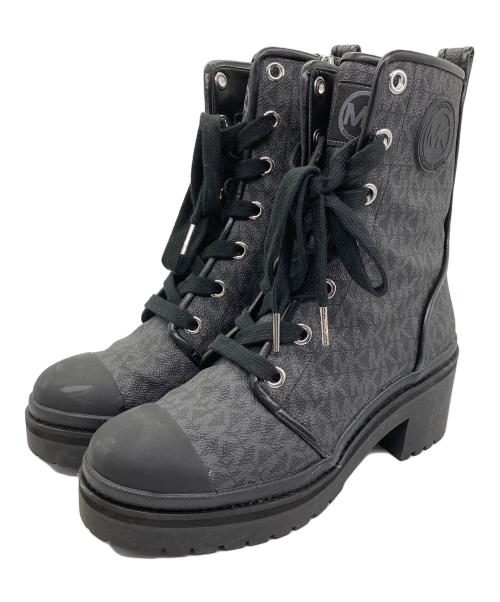 MICHAEL KORS（マイケルコース）MICHAEL KORS (マイケル・コース) ロゴショートブーツ ブラック サイズ:SIZE 7M　（24.0cm～24.5cm）の古着・服飾アイテム