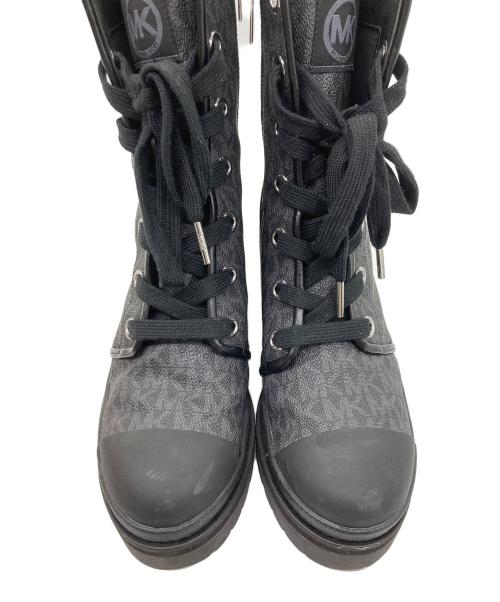 MICHAEL KORS（マイケルコース）MICHAEL KORS (マイケル・コース) ロゴショートブーツ ブラック サイズ:SIZE 7M　（24.0cm～24.5cm）の古着・服飾アイテム