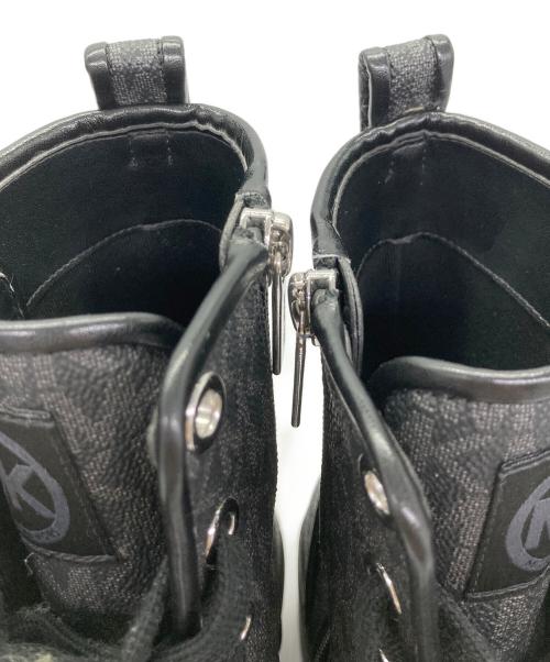 MICHAEL KORS（マイケルコース）MICHAEL KORS (マイケル・コース) ロゴショートブーツ ブラック サイズ:SIZE 7M　（24.0cm～24.5cm）の古着・服飾アイテム
