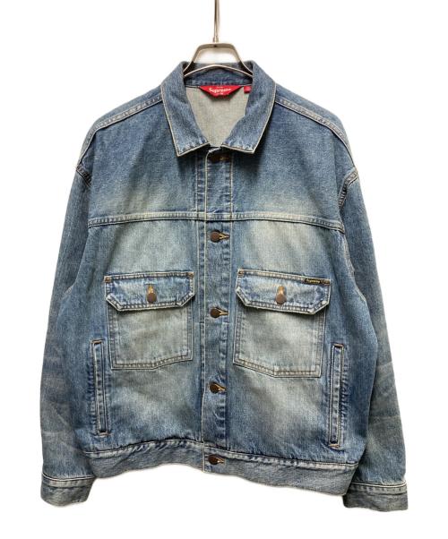 SUPREME（シュプリーム）Supreme (シュプリーム) Distressed Selvedge Trucker Jacket インディゴ サイズ:Mの古着・服飾アイテム