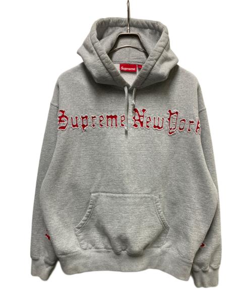 SUPREME（シュプリーム）SUPREME (シュプリーム) Contrast Cutout Hooded Sweatshirt グレー サイズ:Ｍの古着・服飾アイテム