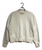 AMI Alexandre Mattiussiアミアレクサンドルマテュッシ）の古着「ハートロゴハイネックスウェット/Heart logo mock neck sweatshirt」｜ベージュ