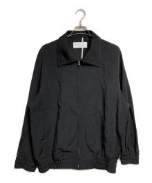 OVERCOAT（オーバーコート）の古着「ZIP-UP BLOUSON IN RAYON TRICOTINE/ジップアップブルゾン」｜ブラック