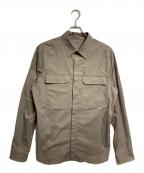 RICK OWENSリックオウエンス）の古着「Cotton-Organza Shirt/コットンオーガンシャツ」｜グレー