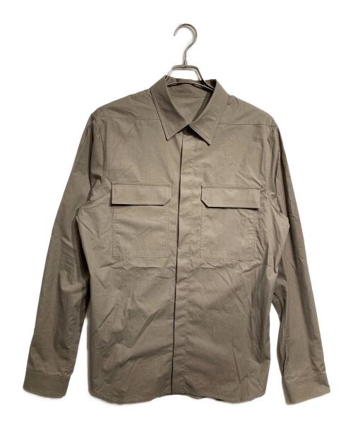 RICK OWENS（リックオウエンス）RICK OWENS (リックオウエンス) Cotton-Organza Shirt/コットンオーガンシャツ グレー サイズ:50の古着・服飾アイテム