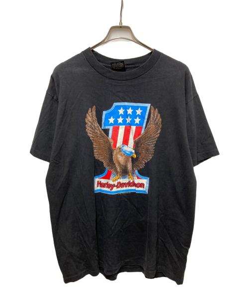 HARLEY-DAVIDSON（ハーレーダビッドソン）HARLEY-DAVIDSON (ハーレーダビッドソン) NO.1イーグルプリントTシャツ ブラック サイズ:Lの古着・服飾アイテム