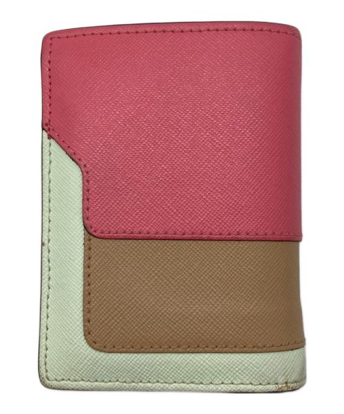 MARNI（マルニ）MARNI (マルニ) コンパクトウォレット ブルー×ピンクの古着・服飾アイテム