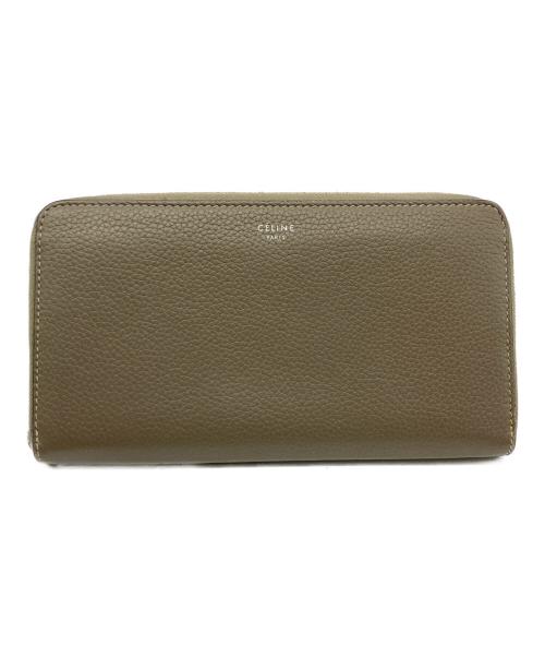 CELINE（セリーヌ）CELINE (セリーヌ) ラージ ラウンドジップウォレット ブラウン サイズ:FREEの古着・服飾アイテム