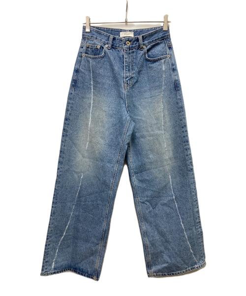 KIJUN（キジュン）KIJUN (キジュン) Scratched Wide Jeans インディゴ サイズ:	SIZE Mの古着・服飾アイテム