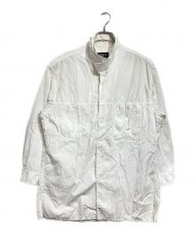 Power Of The White SHIRT Yohji Yamamoto（パワーオブザホワイトシャツヨウジヤマモト）の古着「SHIRT WITH CHIN FLAP DETAIL/シャツウィズチンフラップディテール」｜ホワイト