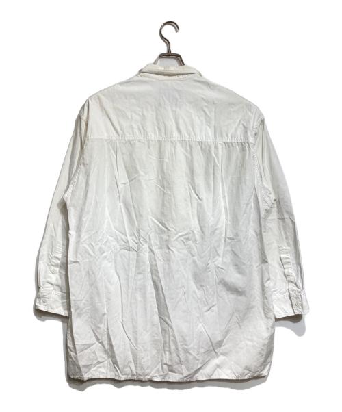 Power Of The White SHIRT Yohji Yamamoto（パワーオブザホワイトシャツヨウジヤマモト）Power Of The White SHIRT Yohji Yamamoto (パワーオブザホワイトシャツヨウジヤマモト) SHIRT WITH CHIN FLAP DETAIL/シャツウィズチンフラップディテール ホワイト サイズ:2の古着・服飾アイテム