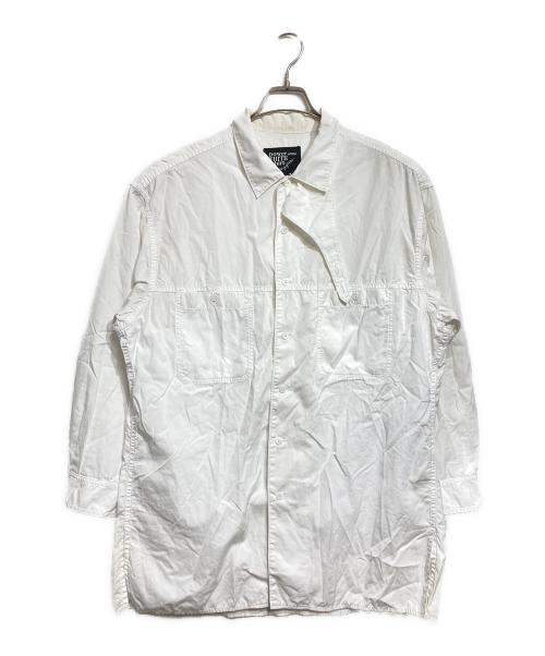 Power Of The White SHIRT Yohji Yamamoto（パワーオブザホワイトシャツヨウジヤマモト）Power Of The White SHIRT Yohji Yamamoto (パワーオブザホワイトシャツヨウジヤマモト) SHIRT WITH CHIN FLAP DETAIL/シャツウィズチンフラップディテール ホワイト サイズ:2の古着・服飾アイテム
