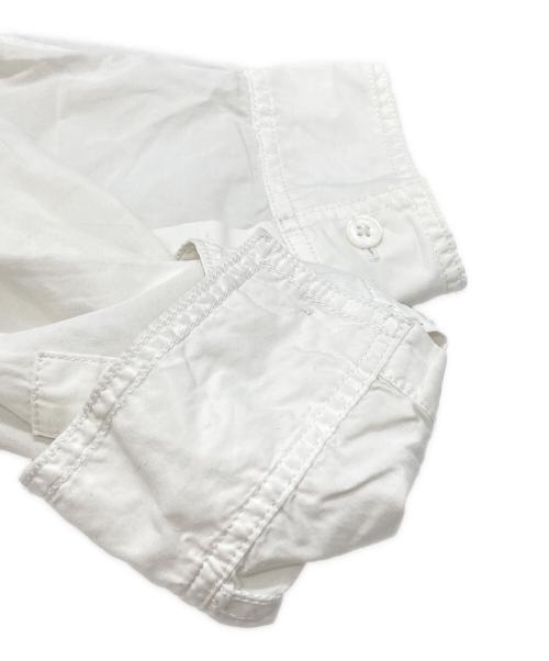 Power Of The White SHIRT Yohji Yamamoto（パワーオブザホワイトシャツヨウジヤマモト）Power Of The White SHIRT Yohji Yamamoto (パワーオブザホワイトシャツヨウジヤマモト) SHIRT WITH CHIN FLAP DETAIL/シャツウィズチンフラップディテール ホワイト サイズ:2の古着・服飾アイテム