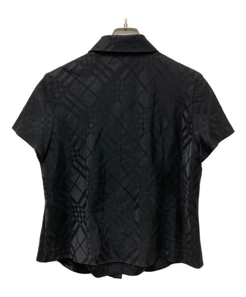 BURBERRY LONDON（バーバリーロンドン）BURBERRY LONDON (バーバリーロンドン) ギャザーシャツ ブラック サイズ:15の古着・服飾アイテム