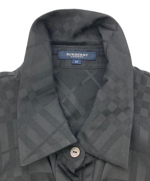 BURBERRY LONDON（バーバリーロンドン）BURBERRY LONDON (バーバリーロンドン) ギャザーシャツ ブラック サイズ:15の古着・服飾アイテム