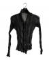 ISSEY MIYAKE FETE（イッセイミヤケフェット）の古着「バイカラーアコーディオンプリーツシャツ/Two-tone accordion pleated shirt」｜ブラック