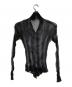 ISSEY MIYAKE FETE (イッセイミヤケフェット) バイカラーアコーディオンプリーツシャツ/Two-tone accordion pleated shirt ブラック サイズ:2：18000円