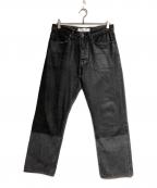 DAIRIKUダイリク）の古着「Coating Slim Denim Pants－コーティングスリムデニムパンツ」｜ブラック