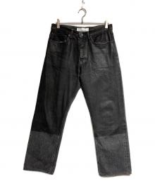DAIRIKU（ダイリク）の古着「Coating Slim Denim Pants－コーティングスリムデニムパンツ」｜ブラック