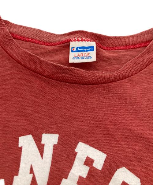Champion（チャンピオン）Champion (チャンピオン) 70sカレッジプリントTシャツ レッド サイズ:Lの古着・服飾アイテム