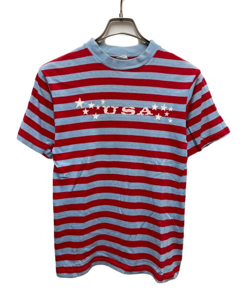 Champion（チャンピオン）Champion (チャンピオン) 70sボーダーTシャツ ブルー×レッド サイズ:Sの古着・服飾アイテム