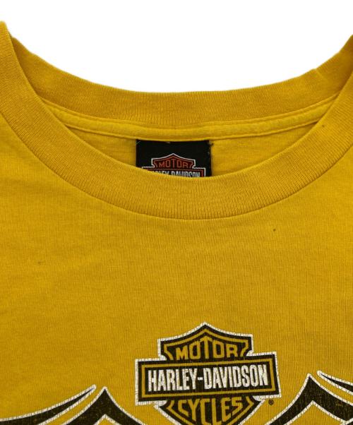 HARLEY-DAVIDSON（ハーレーダビッドソン）HARLEY-DAVIDSON (ハーレーダビッドソン) COLUMBIA.SGプリントTシャツ イエロー サイズ:XLの古着・服飾アイテム