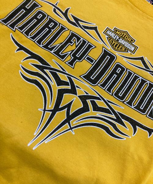 HARLEY-DAVIDSON（ハーレーダビッドソン）HARLEY-DAVIDSON (ハーレーダビッドソン) COLUMBIA.SGプリントTシャツ イエロー サイズ:XLの古着・服飾アイテム