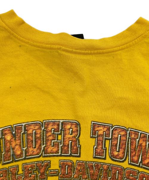 HARLEY-DAVIDSON（ハーレーダビッドソン）HARLEY-DAVIDSON (ハーレーダビッドソン) COLUMBIA.SGプリントTシャツ イエロー サイズ:XLの古着・服飾アイテム