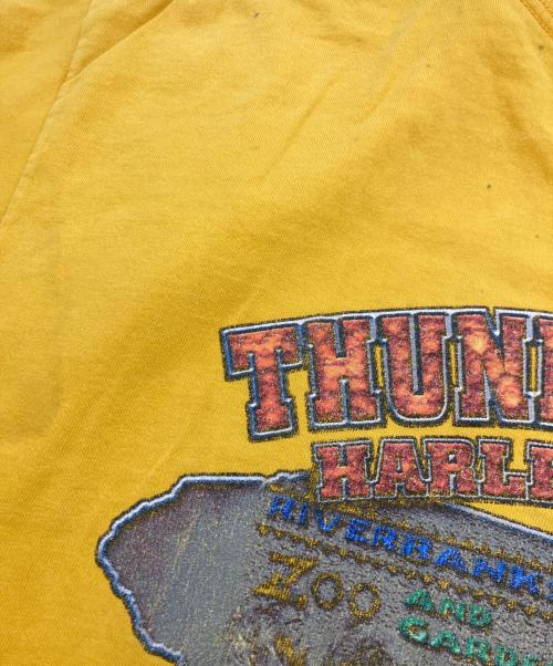 HARLEY-DAVIDSON（ハーレーダビッドソン）HARLEY-DAVIDSON (ハーレーダビッドソン) COLUMBIA.SGプリントTシャツ イエロー サイズ:XLの古着・服飾アイテム
