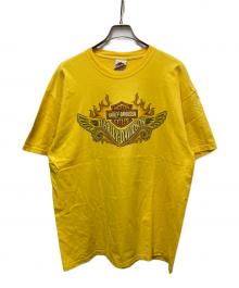 HARLEY-DAVIDSON（ハーレーダビッドソン）の古着「COLUMBIA.MOプリントTシャツ」｜イエロー