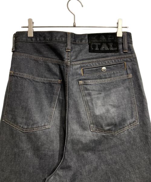 KAPITAL（キャピタル）KAPITAL (キャピタル) キナリデニム ポートバギーパンツ/Natural denim port baggy pants ブラック サイズ:Sの古着・服飾アイテム