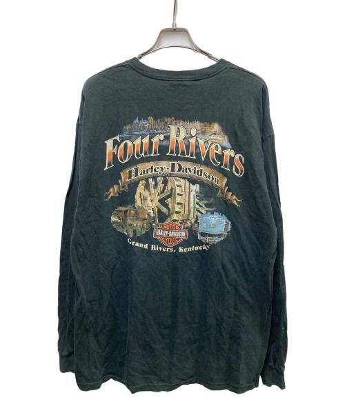 HARLEY-DAVIDSON（ハーレーダビッドソン）HARLEY-DAVIDSON (ハーレーダビッドソン) 00sロングスリーブカットソー ブラック サイズ:XLの古着・服飾アイテム
